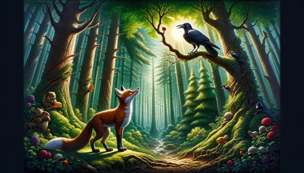 Cuál es la moraleja de El Cuervo y el Zorro