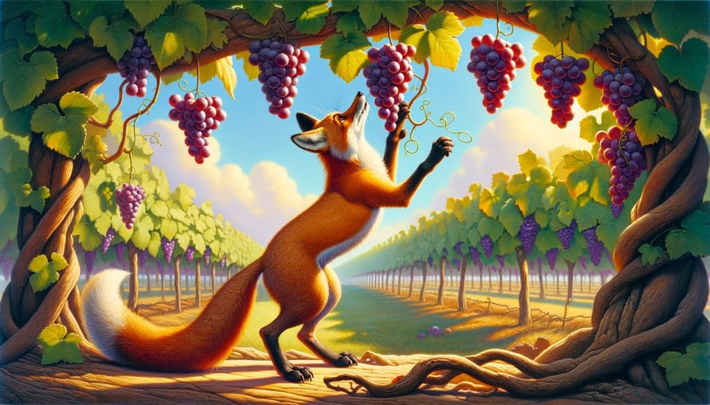 La Moraleja del cuento la Zorra y las Uvas